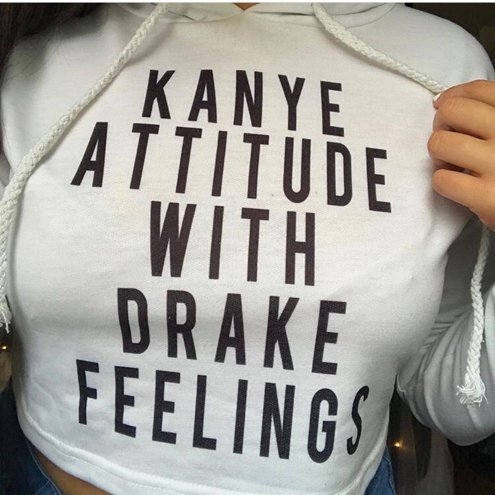 KANYE CROPPED HOODIE !!